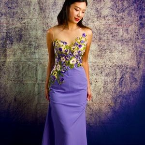 Tarik Ediz 93187, retail $724, prom/evening/cocktail dress. Lilac
